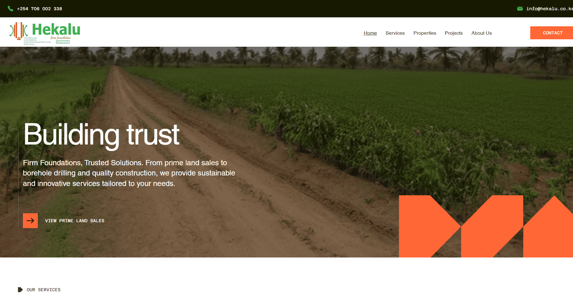 Hekalu – Land, Boreholes & Construction